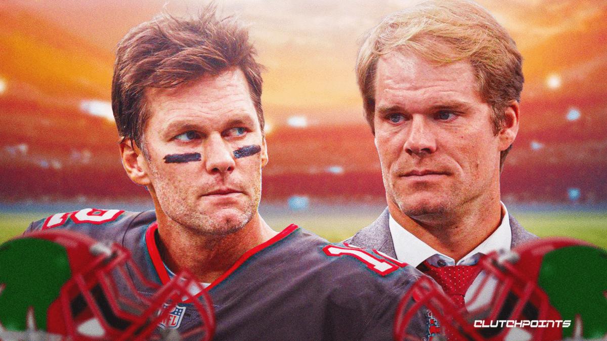 Former New England Patriots quarterback Tom Brady (left) and Carolina Panthers tight end Greg Olsen (right).